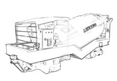 Mescladora de Concreto con Orugas