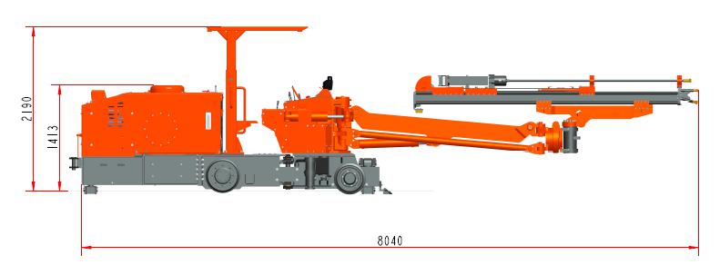 DW1-31 Perforadora jumbo de ruedas