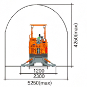 DTC1-14 Perforador jumbo de gran pendiente